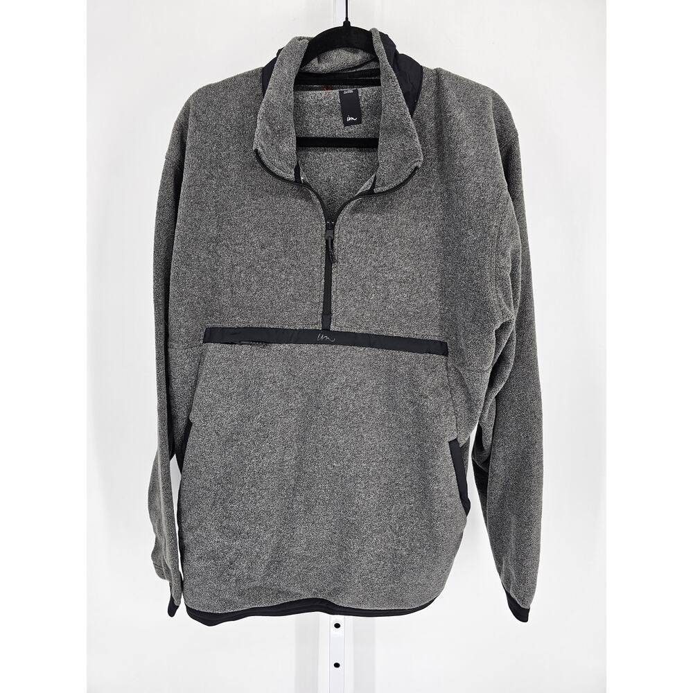Imperial Motion Mens Sz XL Pullover Fleece Jacket w/ Kangaroo Pouch Gray